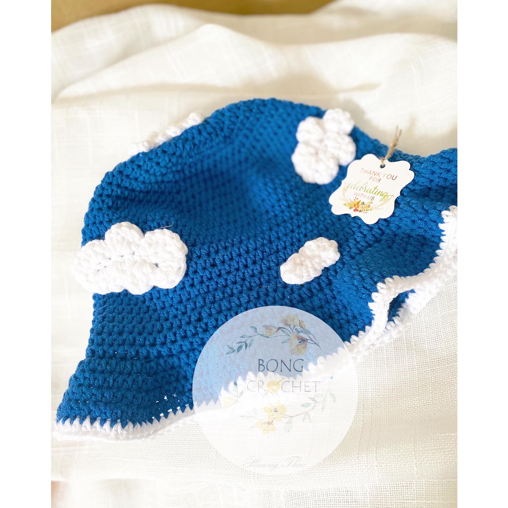 Mũ len bèo [crochet] xinh cho bé 🧵🍓 [Korea]