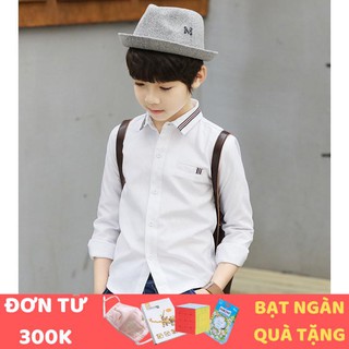 Áo sơ mi cho bé trai ⚡️𝐅𝐑𝐄𝐄 𝐒𝐇𝐈𝐏⚡️Áo sơ mi cổ viền đỏ cho bé đi học đi chơi TE2030 2031