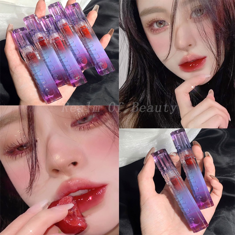 Son Bóng HELLOSTYLE Vỏ Tím Lên Môi Căng Mọng Tự Nhiên