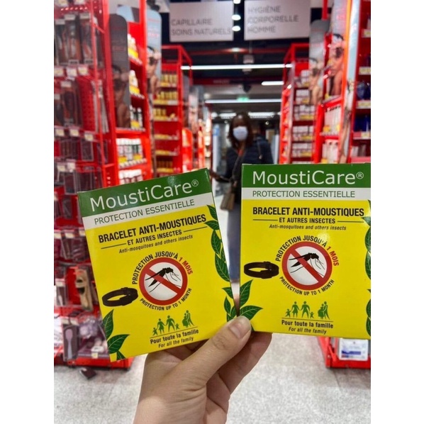 [Pháp, Chống nước ] VÒNG DEO TRÁNH MUỖI  MOUSTICARE AN TOÀN CHO CẢ GIA ĐÌNH