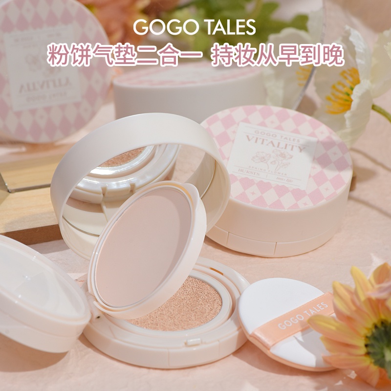 Phấn Nước BB GOGO TALES 2 Trong 1 Dưỡng Ẩm Màu Mịn Cho Làn Da Đẹp Tự Nhiên HSU