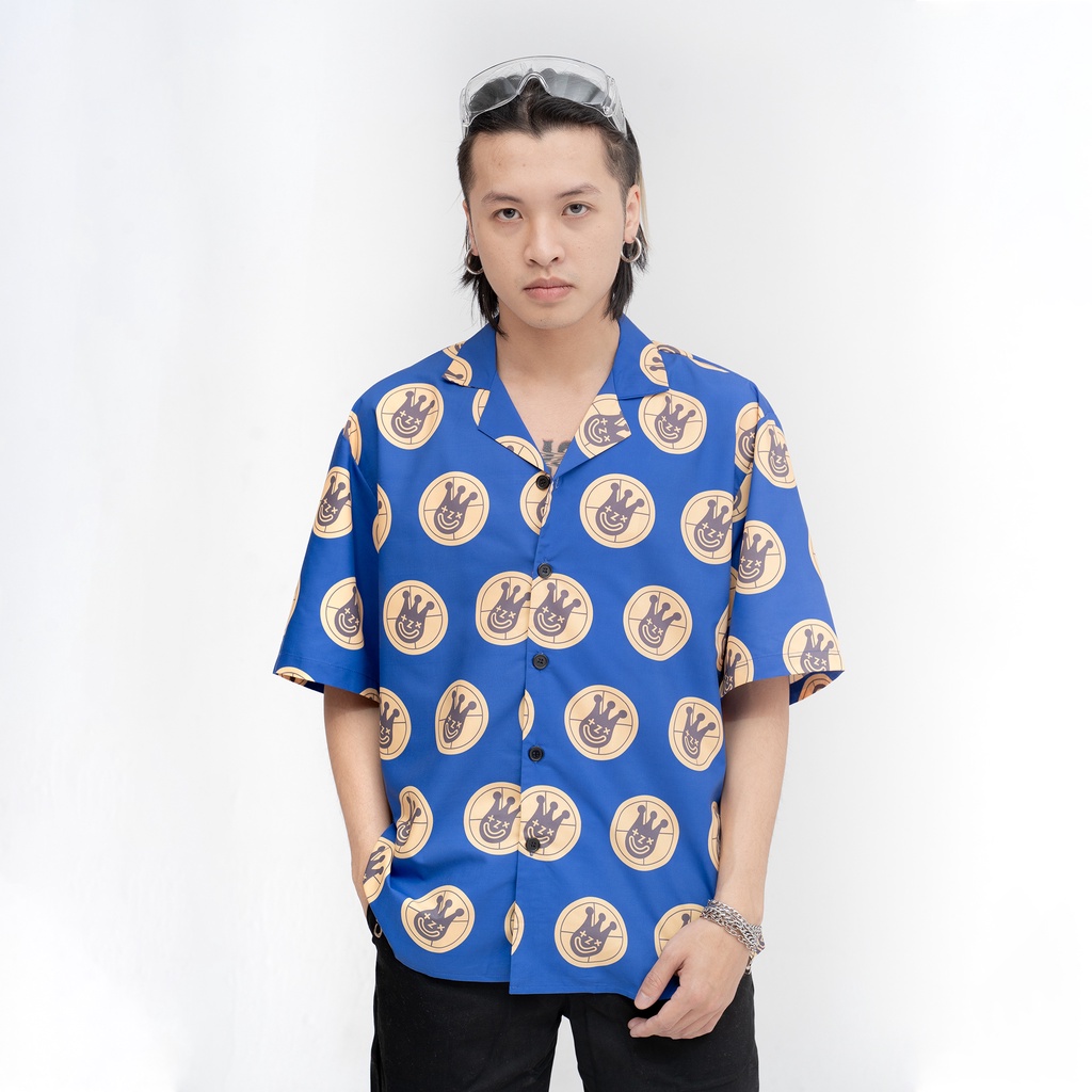 Áo sơ mi ngắn tay local brand Clownz Headshot Short unisex nam nữ form rộng