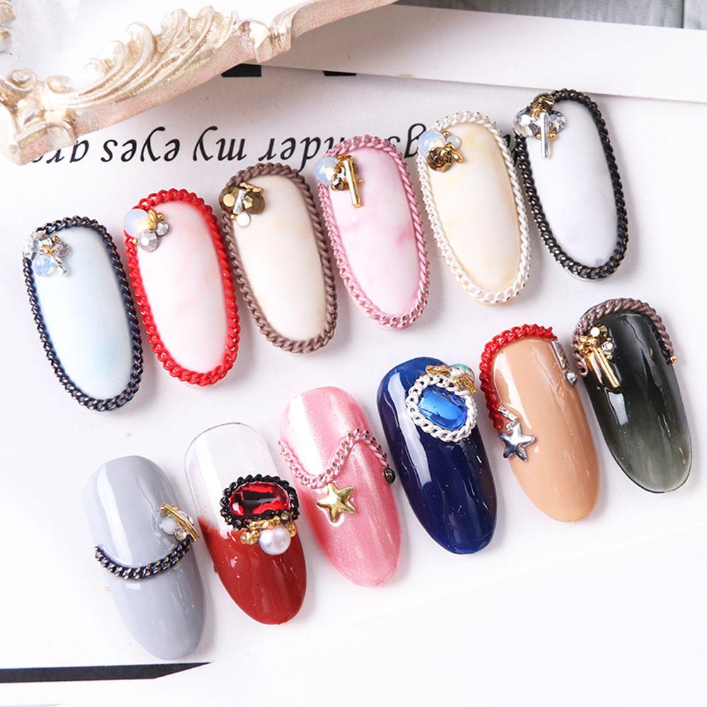 Phụ Kiện Hạt Kim Loại 3D Nhiều Màu Sắc Trang Trí Móng Nghệ Thuật