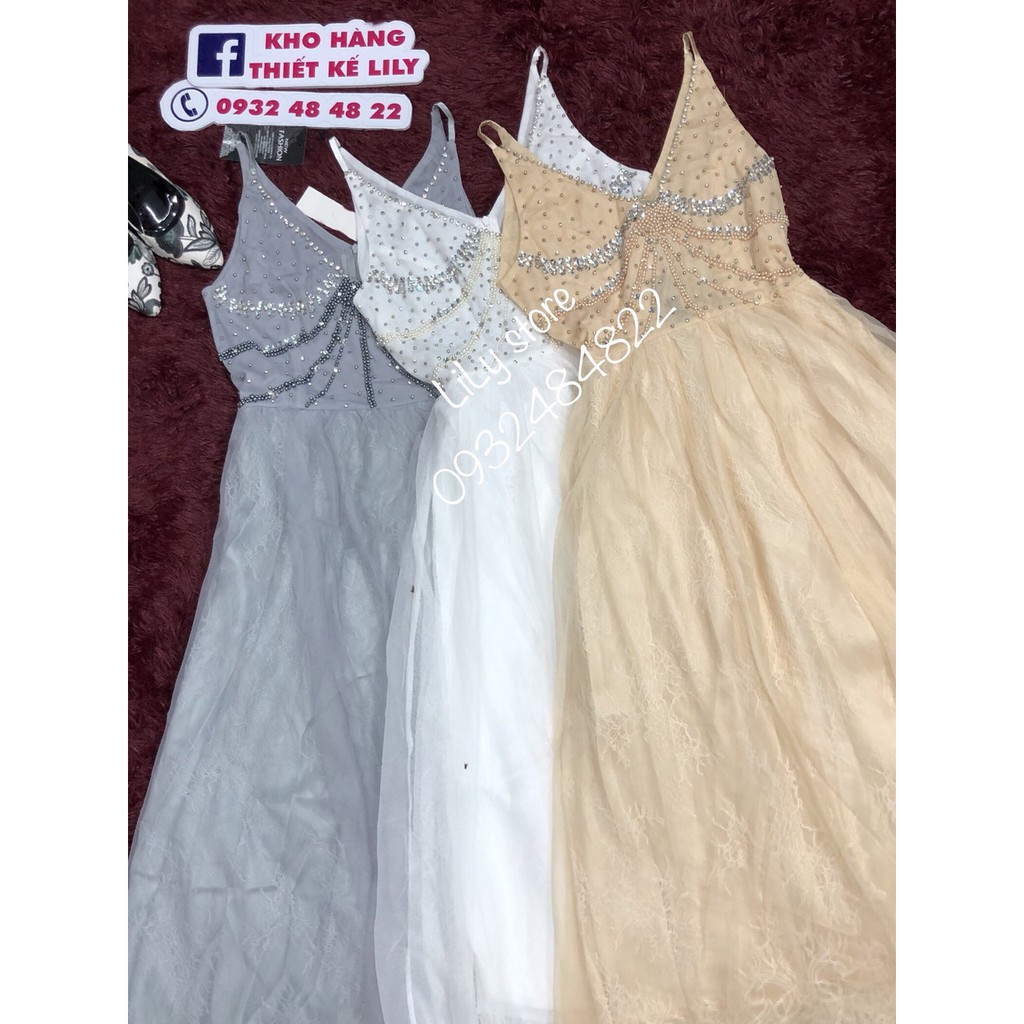 ẢNH VÀ VIDEO THẬT 10000% Xoè ren mi kết đá pha lê 2 dây CAO CẤP