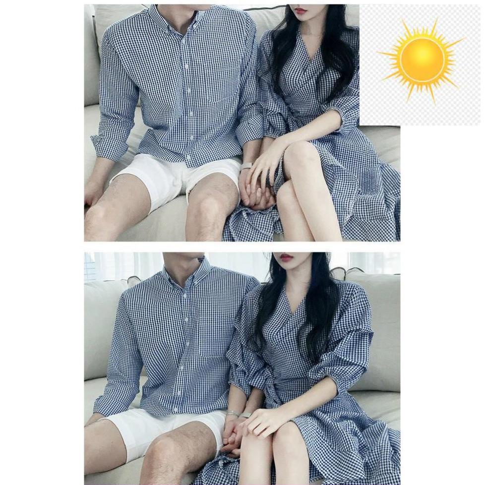 🕵️🕵️ Áo đôi áo cặp Áo Váy đôi dễ thương chụp ảnh đi biển nam nữ Hàn Quốc COUPLE 🕵️