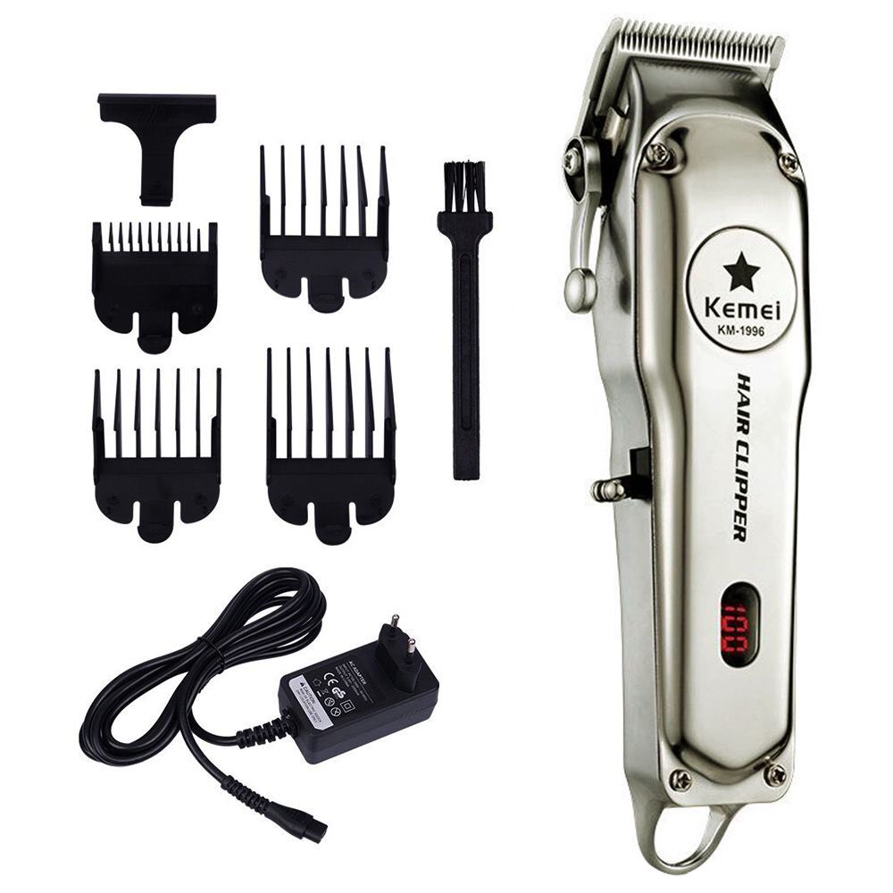 Tông đơ cắt tóc không dây Kemei KM-1997 lưỡi cắt thép cacbon cao không gỉ sét sắc bén đẳng cấp sang trọng