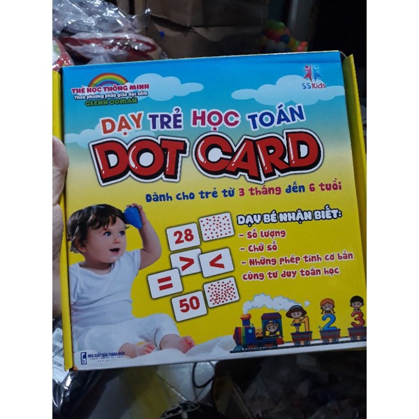 Bộ thẻ học toán chấm Dot Card theo PP Glenn Doman dành cho bé từ 3 tháng đến 6 tuổi.