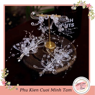 Bộ hoa cài tóc trong suốt [CAI002]
