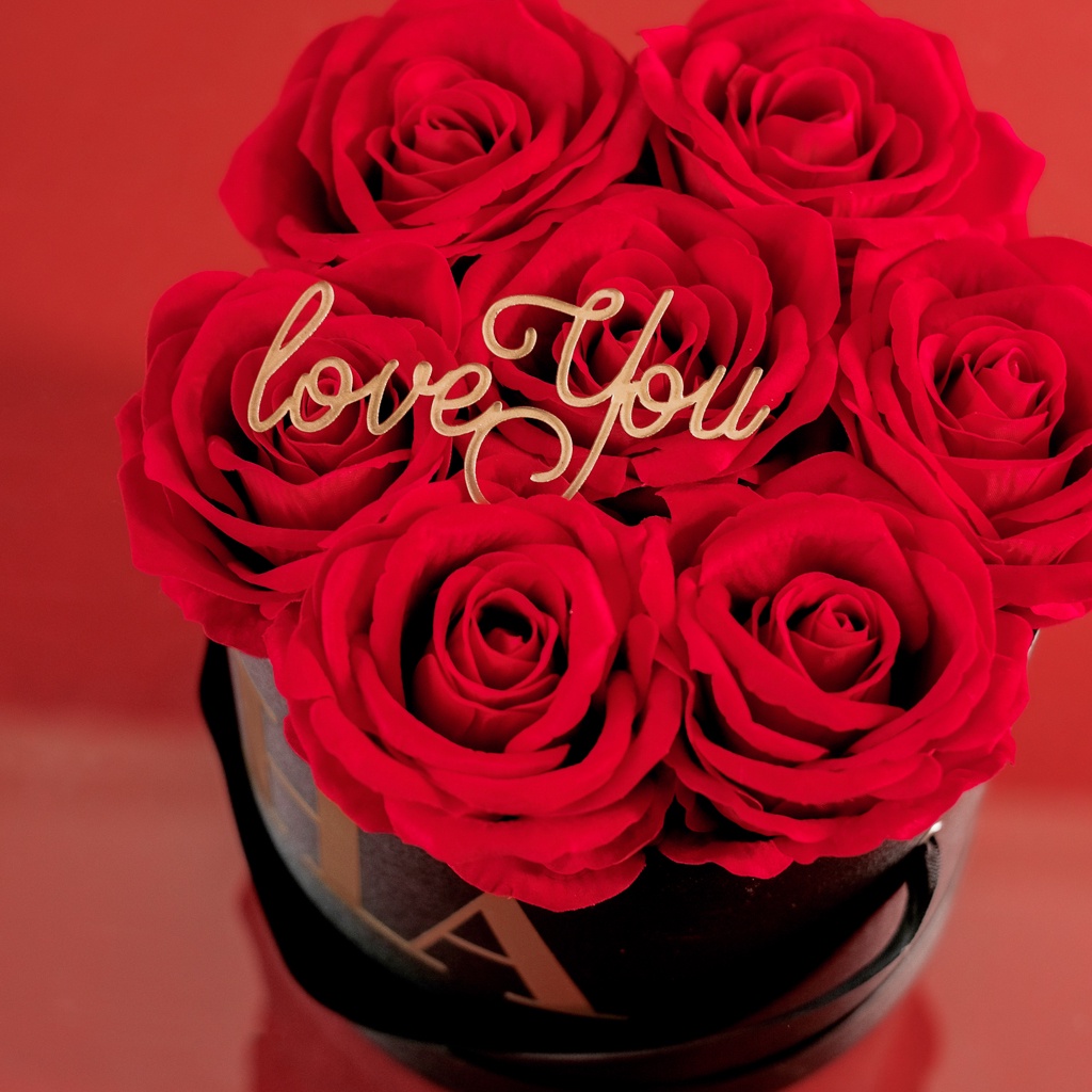 🎁Quà tặng Valentine cho nam nữ người yêu Nowship 2h🎁 Hộp hoa lụa đỏ cao cấp phong cách Hàn Quốc thương hiệu BÔNG BY CATT