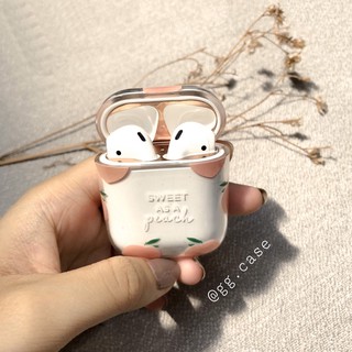 Case airpods 1/2 quả đào cute