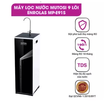 Máy lọc nước chính hãng Mutosi 9 lõi Enrolas MP-E91S