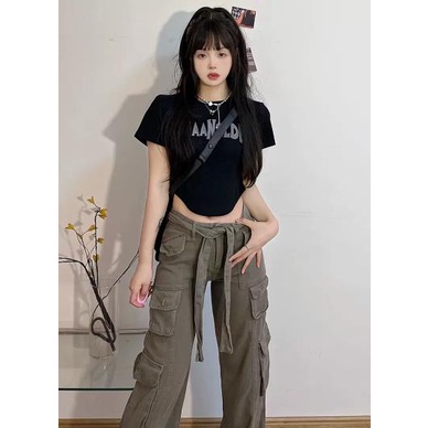 Áo Thun Cotton Ngắn Tay Phong Cách Đường Phố Âu Mỹ Thời Trang Mùa Hè Cho Nữ