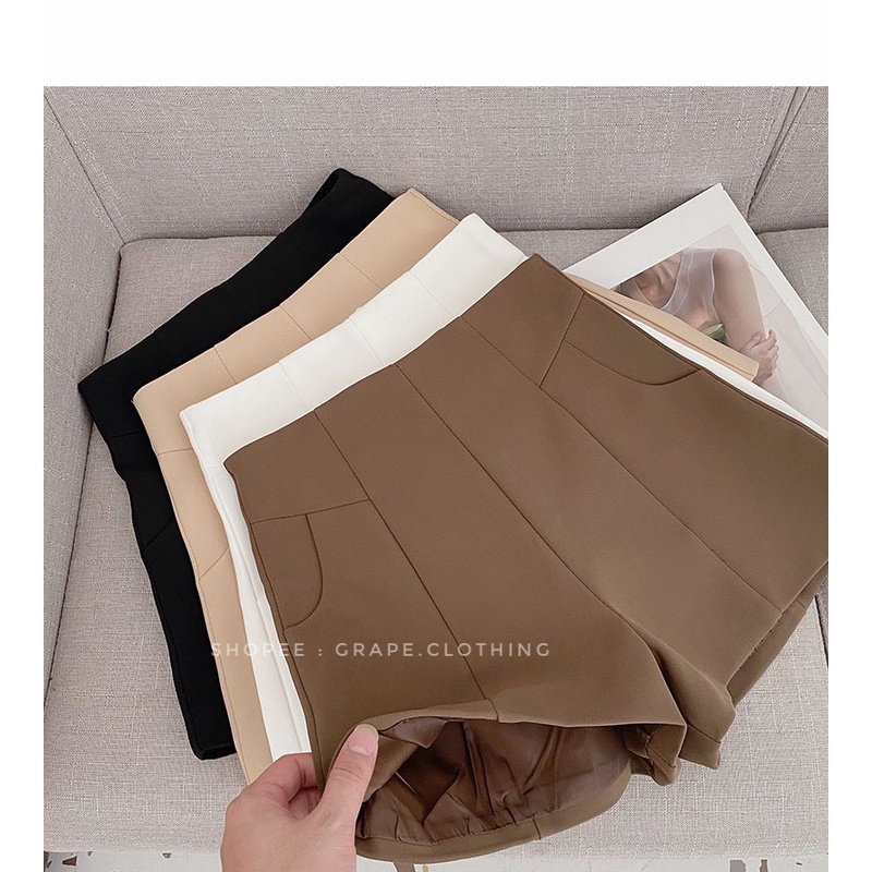 Quần Đùi Vải Nữ, Quần Short Đùi Vải Cạp Cao hàng Quảng Châu