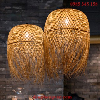 Đèn tre đèn mây tre đèn lồng tre đèn thả mây tre mã 0064