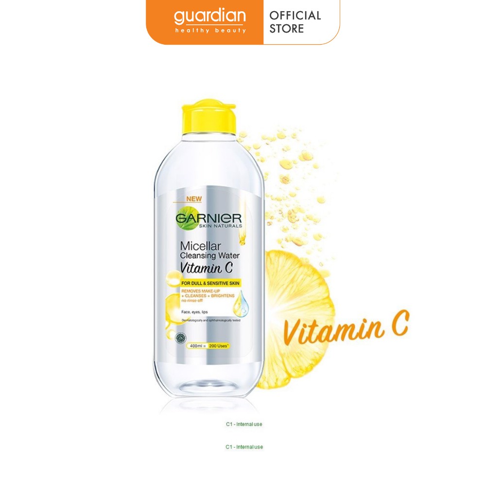 Nước làm sạch và tẩy trang dưỡng sáng da Garnier Micellar Water Vitamin C 400ml