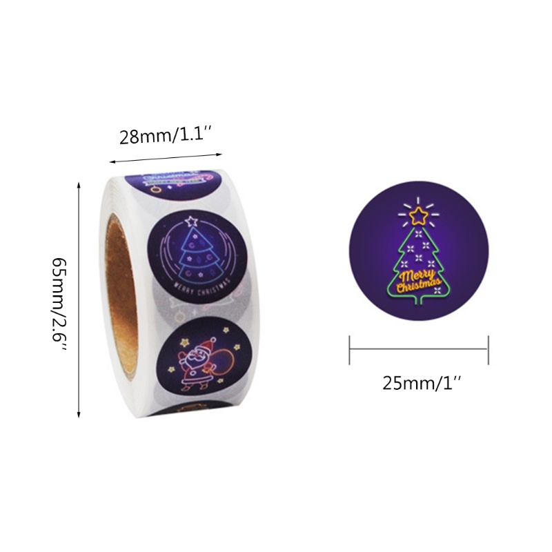 Set 500 Thẻ Giấy In Họa Tiết Giáng Sinh Trang Trí Túi Xách