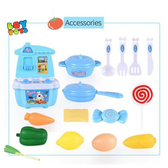 Bộ đồ chơi bếp nấu ăn mini 21 chi tiết cho bé thỏa sức vui chơi