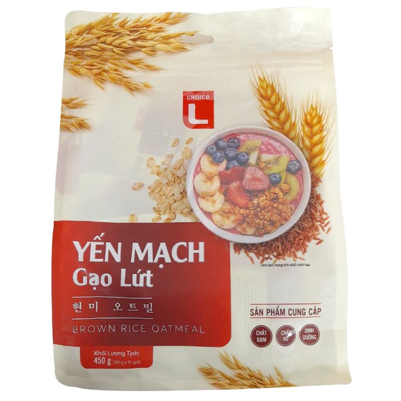 Yến Mạch Nguyên Chất/Nguyên Hạt/Gạo Lứt/Hạt Chia/Nếp Cẩm Túi 450G/500G - Choice L Chính Hãng