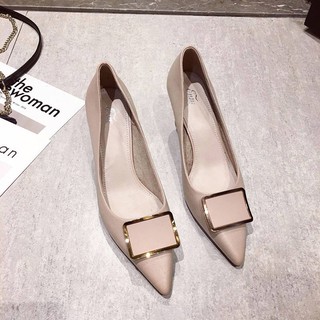█Giày Cao Gót Mũi Nhọn Thời Trang Dành Cho Nữ✔Lò Xo 2020▌Giày Cao Gót Mũi Nhọn Phong Cách Pháp Quyến Rũ Cho Nữ▌Giày Cao Gót Mũi Vuông Phối Khóa Vuông Sành Điệu Cho Nữ▌Giày Cao Gót Thời Trang Công Sở Thanh Lịch Dễ Phối Đồ▌Giày Thời Trang Cho Nữ