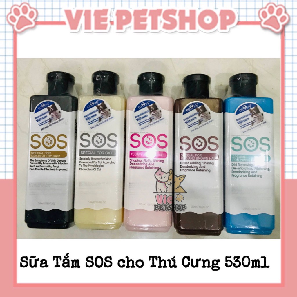 [CHÍNH HÃNG] Sữa Tắm SOS cho Thú Cưng 530ML | Vie PETSHOP