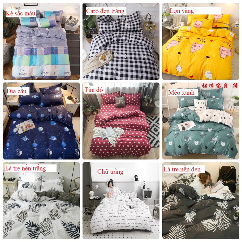 Bộ Chăn Ga Gối Cotton Poly Nhập Khẩu ( nhiều mẫu tùy chọn )