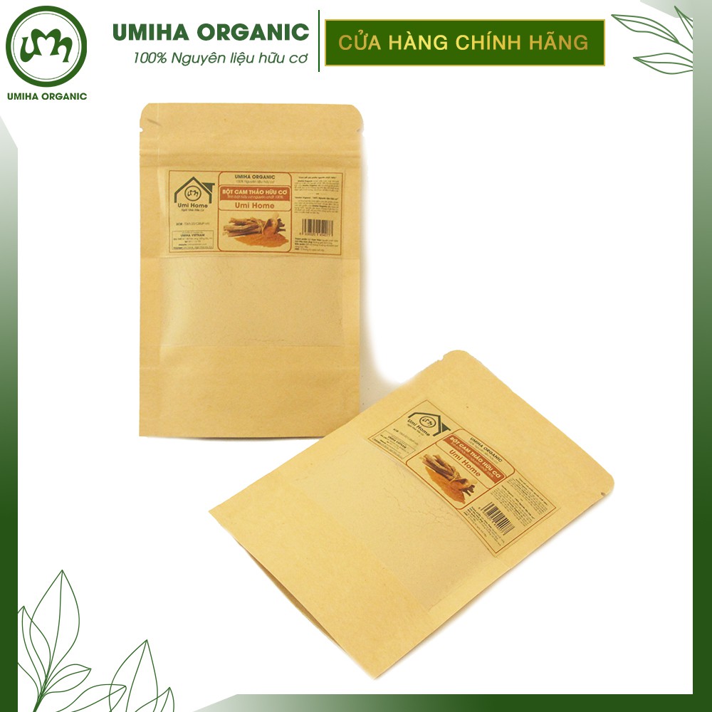 Bột Cam Thảo hữu cơ UMIHOME nguyên chất 40G - Mặt nạ trắng hồng da, sáng da, tẩy tế bào da chết, thâm mụn | BigBuy360 - bigbuy360.vn