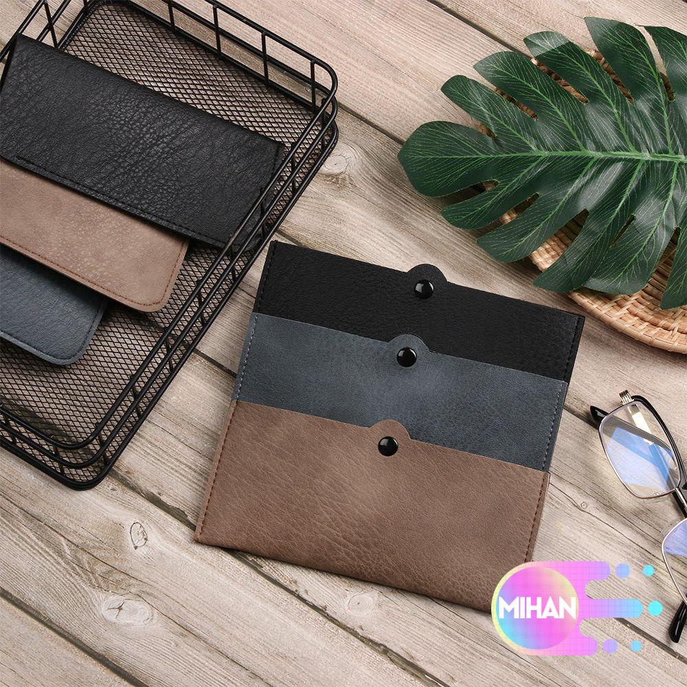 Túi da PU mềm đựng mắt kính màu trơn