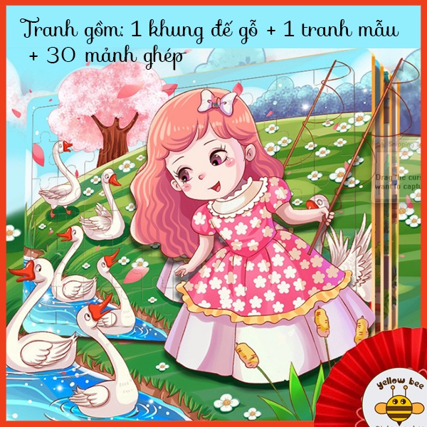 Combo 10 tranh ghép hình 30 miếng