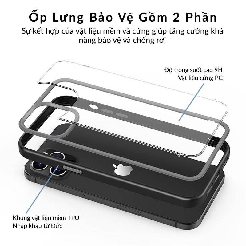 Ốp Lưng iPhone LIKGUS Sexy Seris Viền Màu TPU Mền Chống Sốc, Lưng PC Cứng Trong Suốt Chống Trầy, Viền Bảo Vệ Camera