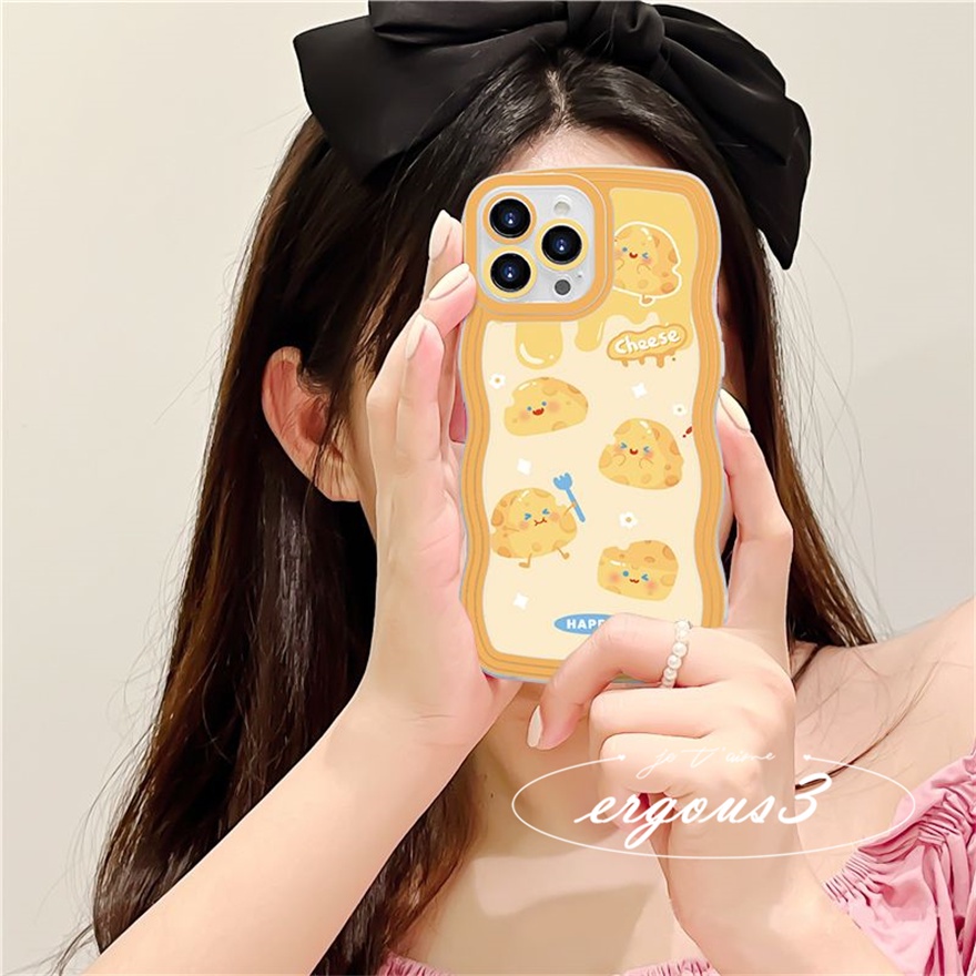 Ốp Điện Thoại Mềm In Hình Gấu Phô Mai Cho iPhone 14 13 12 11 Pro Max SE2020 X XR Xs Max 7 8 Plus