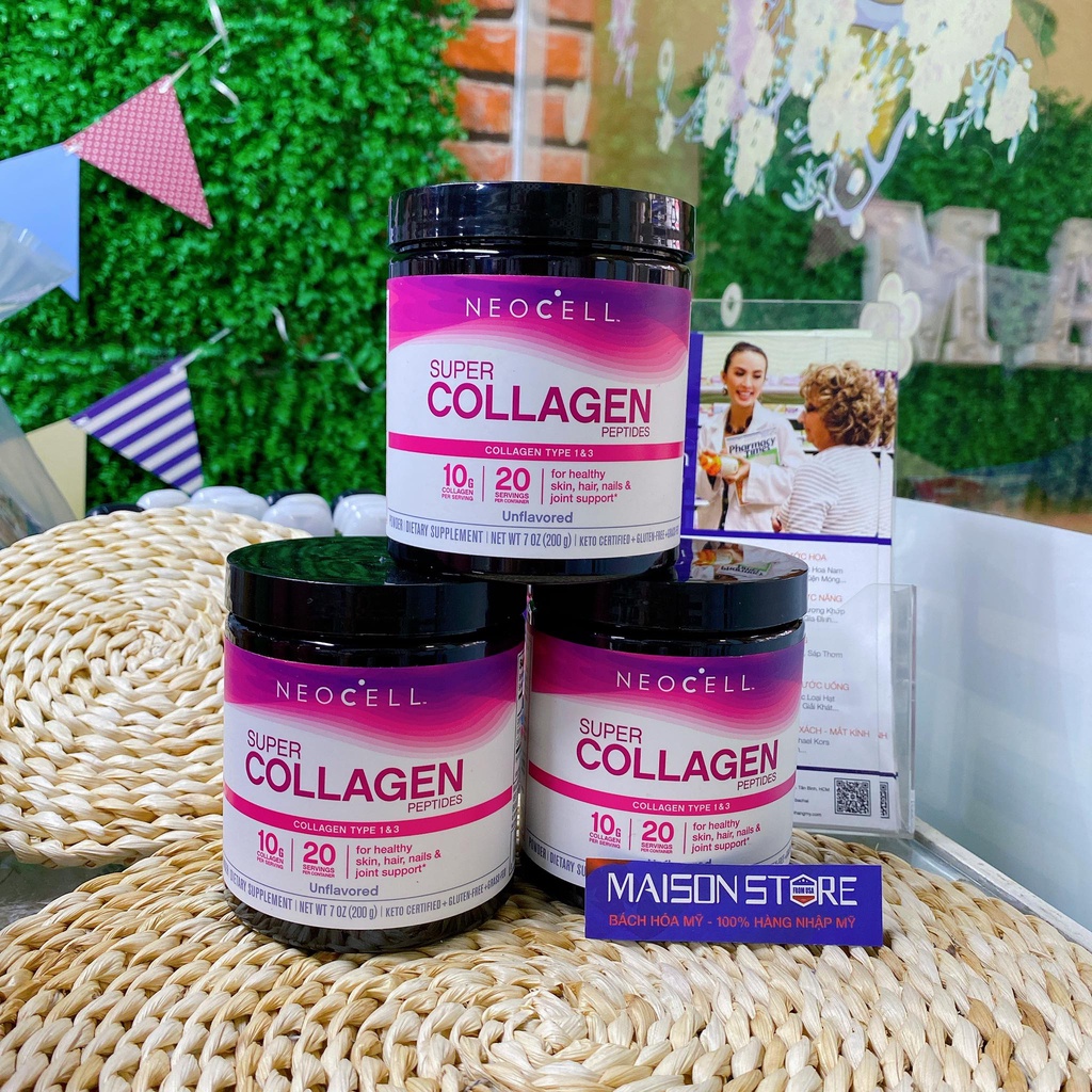 SUPER COLLAGEN NEOCELL + C COLLAGEN TYPE 1&3 - Hàng Nhập USA Chính Hãng