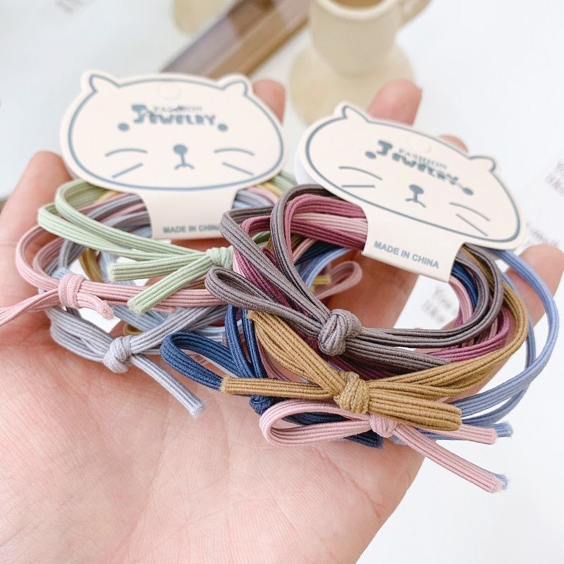 Set 6 Dây Buộc Tóc Thắt Nơ Xinh Xắn Dành Cho Nữ