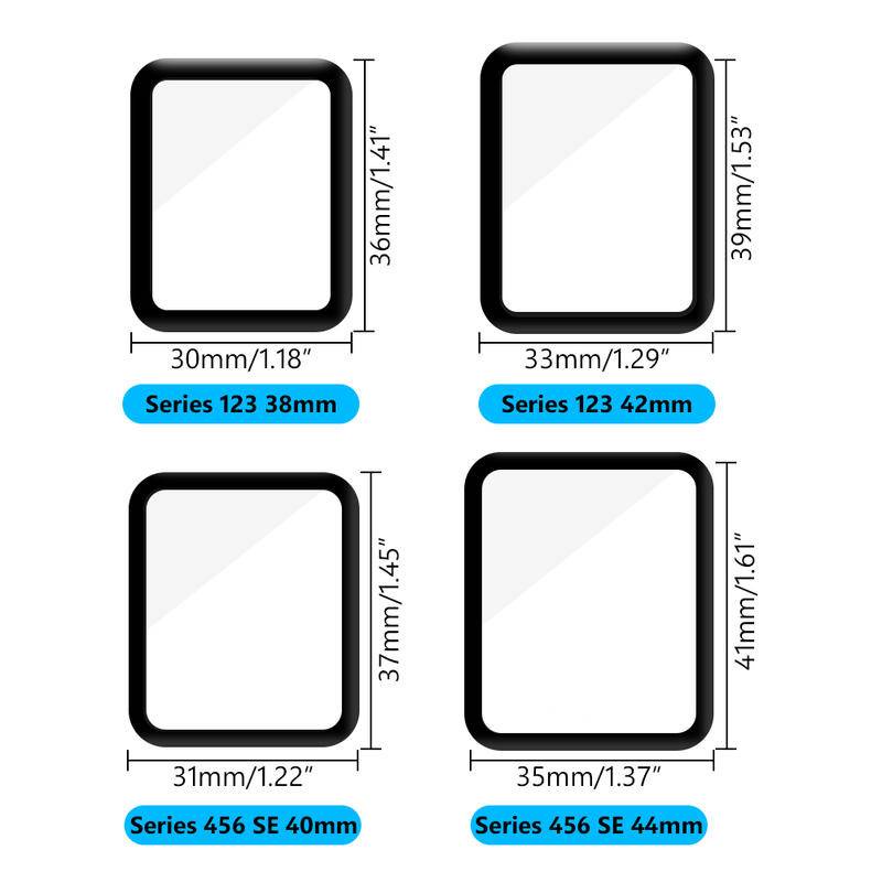 Kính Cường Lực Viền Cong 3D Cho Đồng Hồ Thông Minh Apple Watch Ultra Series 8 7 6 5 4 3 2 1 SE 49mm 45mm 44mm 40mm 41mm 42mm 38mm