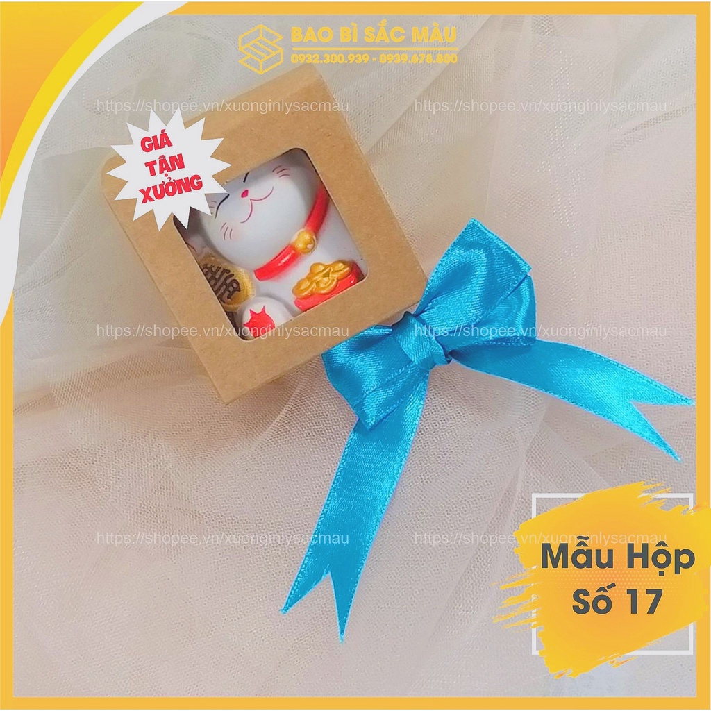 SÉT 5 hộp giấy kraft NHỎ ( hộp 17)  đựng quà tặng, đồ chơi xinh xắn