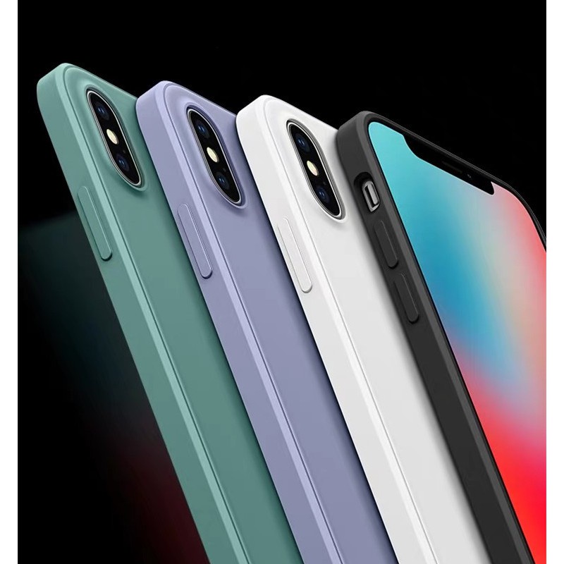 Ốp Điện Thoại TPU Nhung Cạnh Vuông Cho iPhone X XS XR XS Max