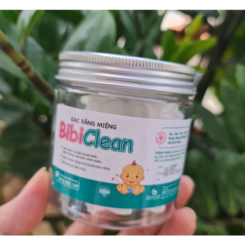 Gạc Rơ Lưỡi Rơ Răng Miệng BiBiClean làm sạch răng lợi chống sâu răng