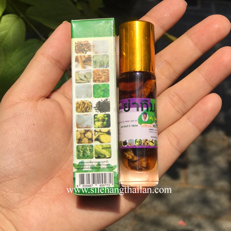 Dầu lăn thảo dược OTOP 16 vị Thái Lan 8ml - Herbal Liquid Balm Yatim Brand