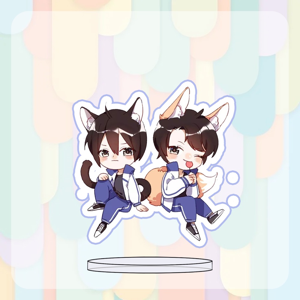 ( MINI ) Mô hình Standee in hình NGỤY TRANG HỌC TRA BL anime chibi mica trưng bày