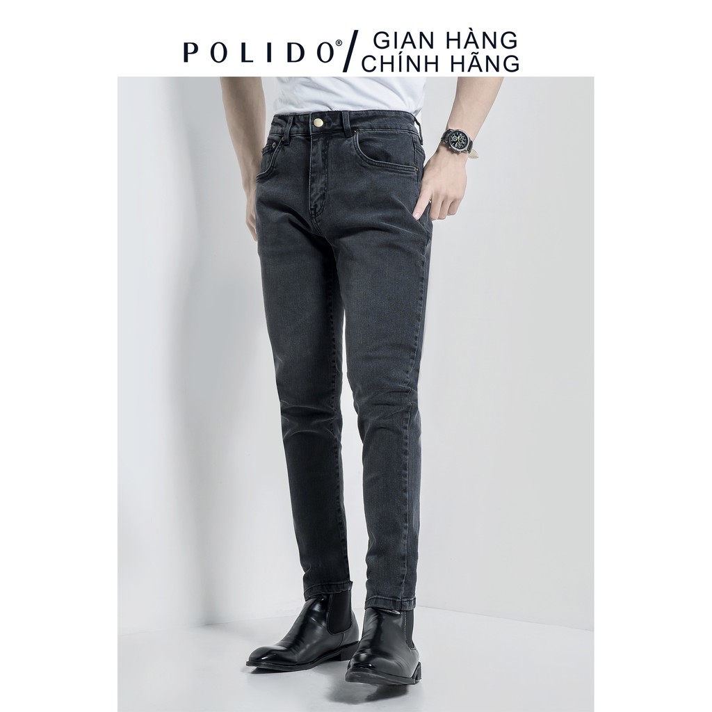 Quần Jeans Trơn CEFFYLO Cao Cấp Dáng Trơn Form Slimfit Asia Ôm Vừa Cơ Thể