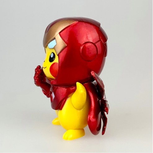 Mô hình Pikachu Iron Man trang trí góc học tập, làm việc, góc gaming, làm giá đỡ VGA cao 11cm  - P01