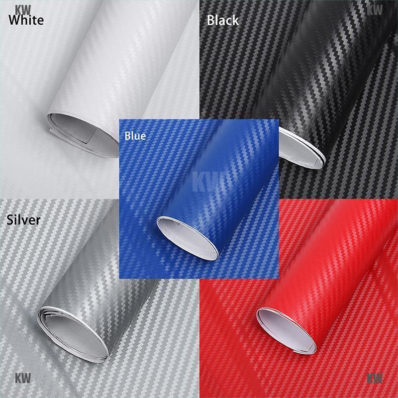 <KW> 3D Carbon Fiber Vinyl Car Wrap Sheet Roll Film Sticker Decal 127X30Cm