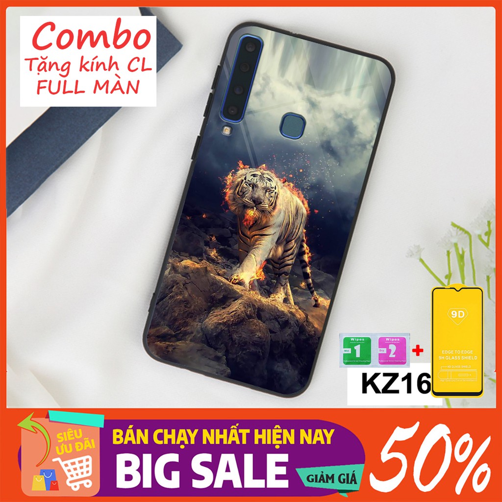 SIÊU HOT COMBO Ốp lưng Samsung A7 2018 - A9 2018 (Combo 1 ốp kính 3D siêu sang và 1 kính cường lực FULL màn hình)