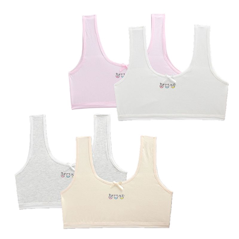 Set Áo Lót 2 Lớp Chất Cotton Cho Bé Gái