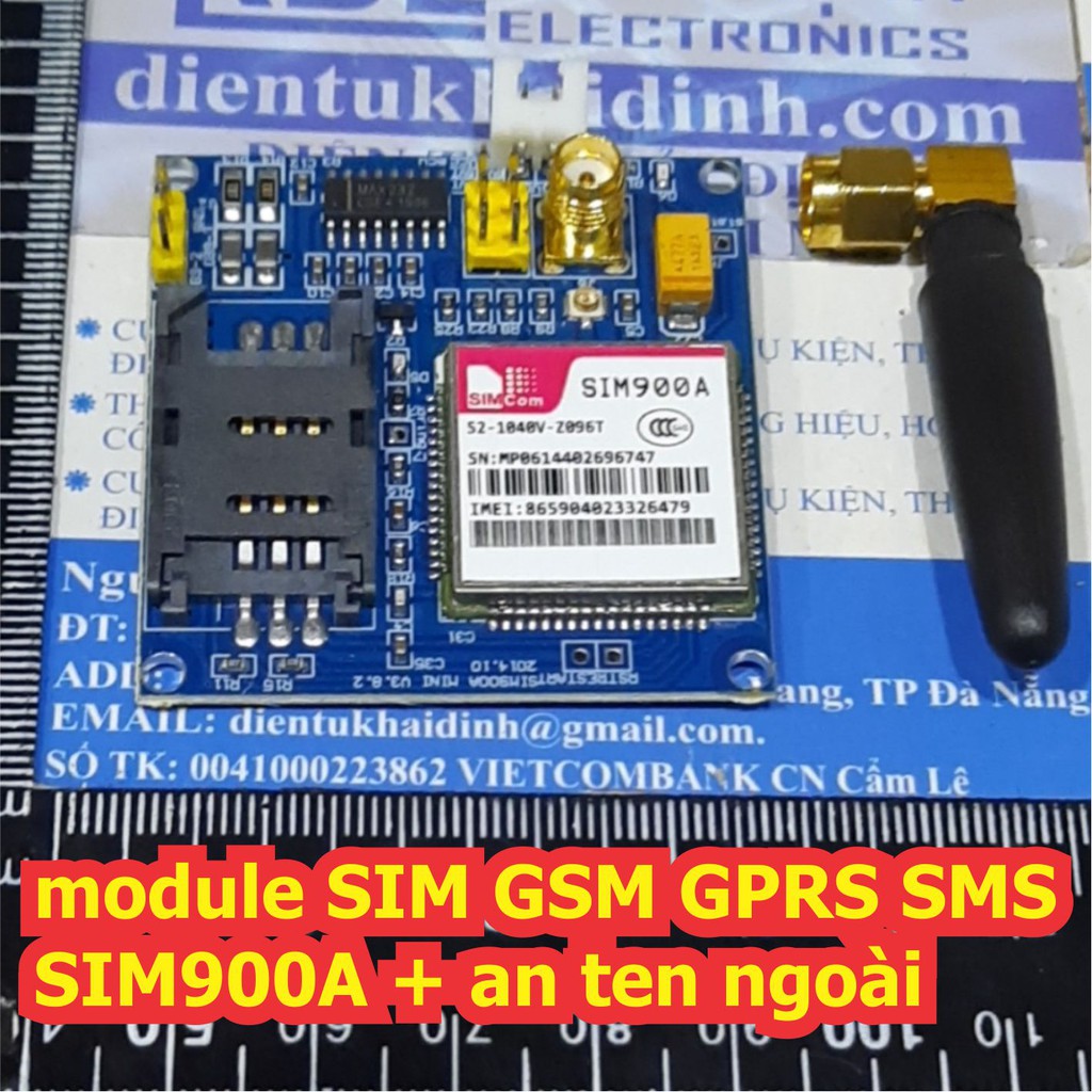 module SIM GSM GPRS SMS SIM900A + an ten ngoài kde6963