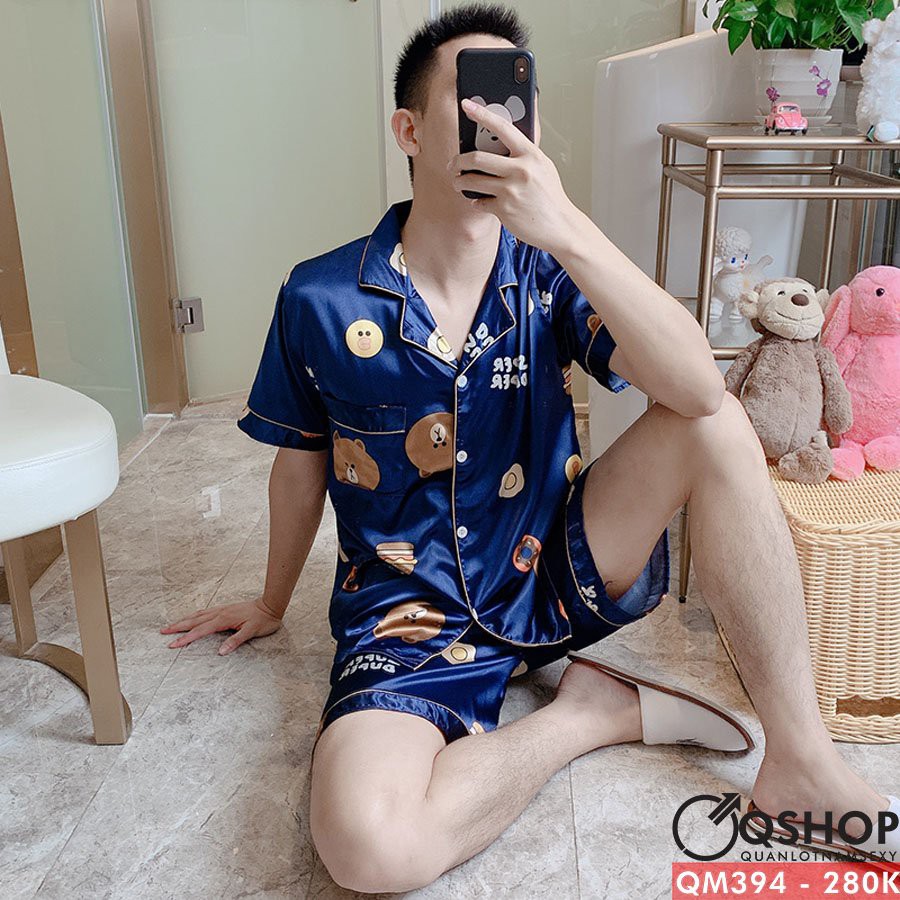 BỘ ĐỒ PIJAMA NAM CỘC TAY QHOP QM394 QM397 QM399 QM400