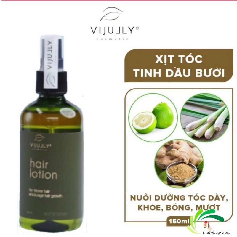 Tinh Dầu Bưởi Xịt Tóc VIJULLY Ngăn Ngừa Rụng Và Kích Thích Mọc Tóc Mọc Tóc Nhanh Giúp Giảm Hói Và Gãy Rụng