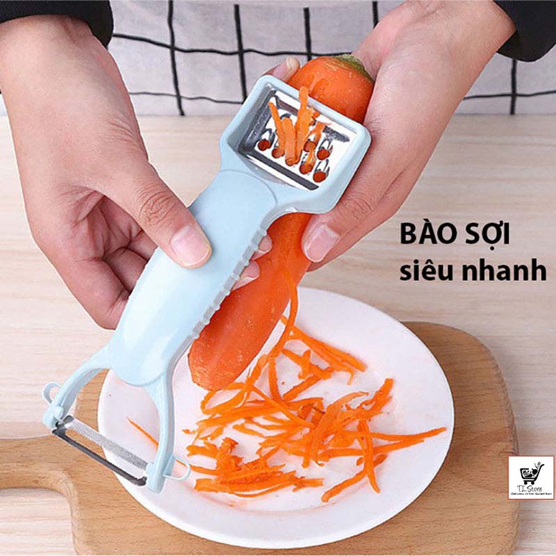 Dao bào nhỏ đa năng 2 đầu tiện ích , đồ nạo củ quả gọt trái cây 2in1 (DAO BÀO NHỎ)