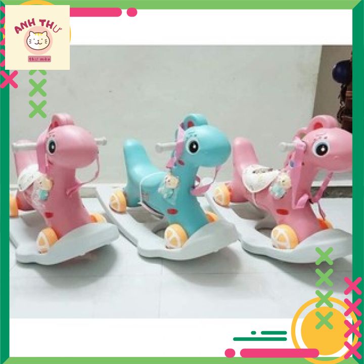 ĐỒ CHƠI CHO BÉ NGỰA BẬP BÊNH KIÊM XE CHÒI CÓ NHẠC 2 TRONG 1 .