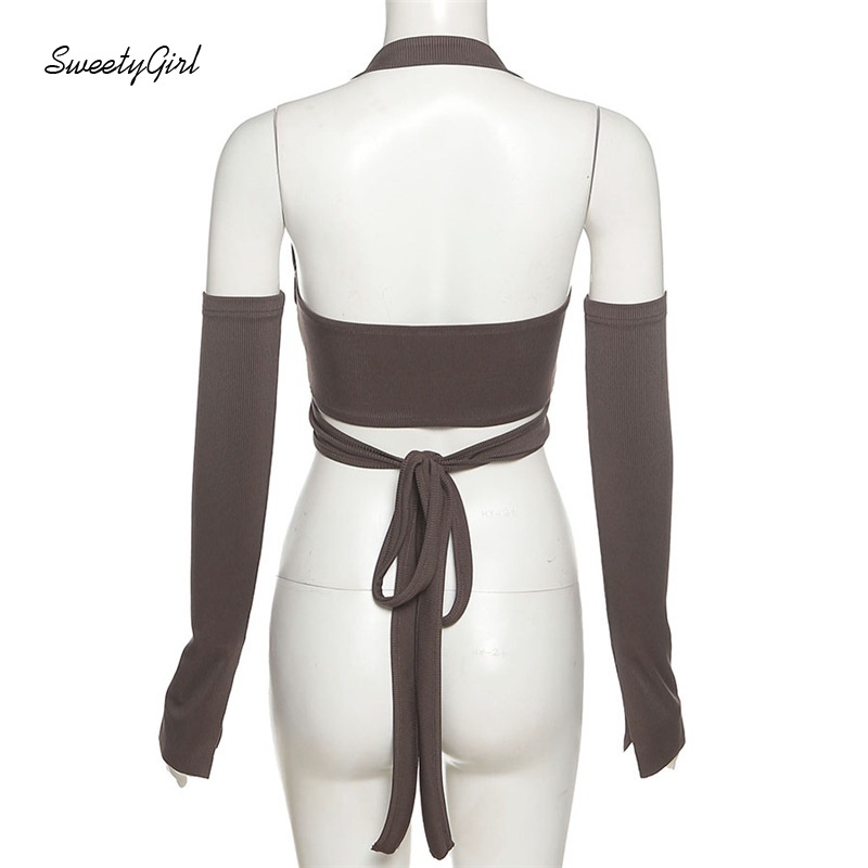 Áo yếm màu trơn dáng ôm hở lưng thời trang cho nữ