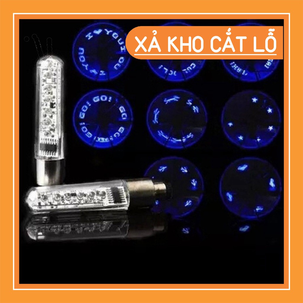 Đèn led đa sắc chạy chữ gắn van xe máy xe đạp phù hợp các loại xe bền ít hao pin